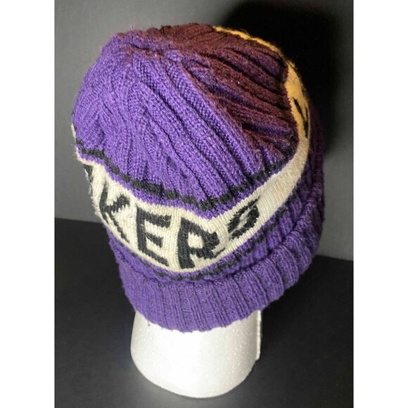 Los Angeles Lakers  Beanie Winter Hat Purple One Size Adult NBA Basketball Hat - Picture 4 of 7